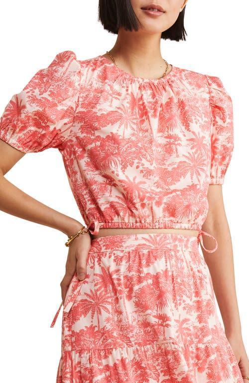 Womens Cinched Toile Cropped Blouse Product Image