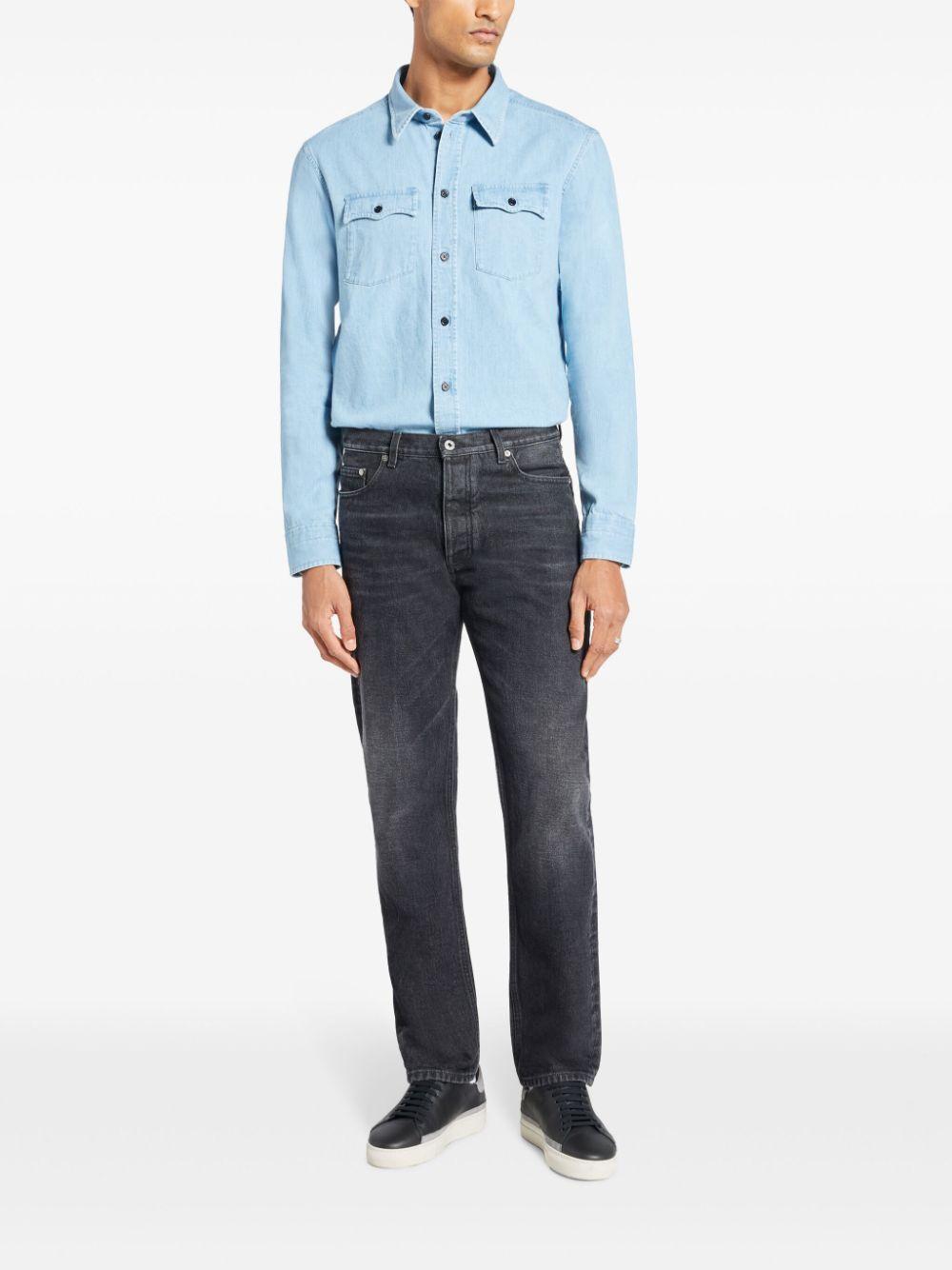 TOM FORD Denim Long-sleeve Shirt In Blue Product Image