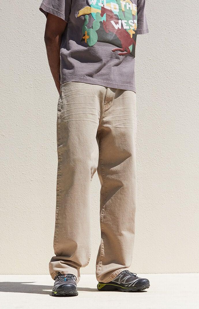 Men's Tan Baggy Jeans 28W x 30L Product Image