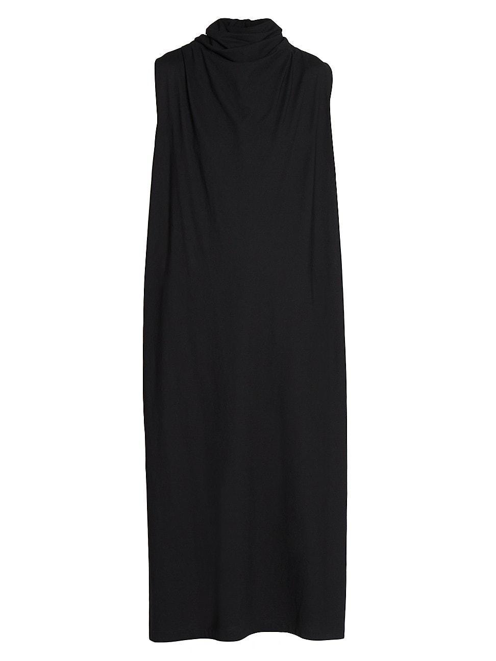 Womens Cotton Jersey Draped Maxi Dress Product Image