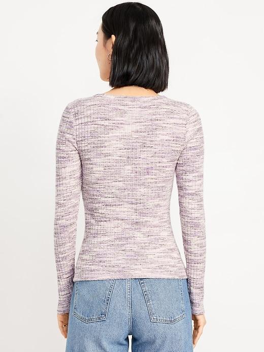 Plush-Knit Long-Sleeve T-Shirt Product Image