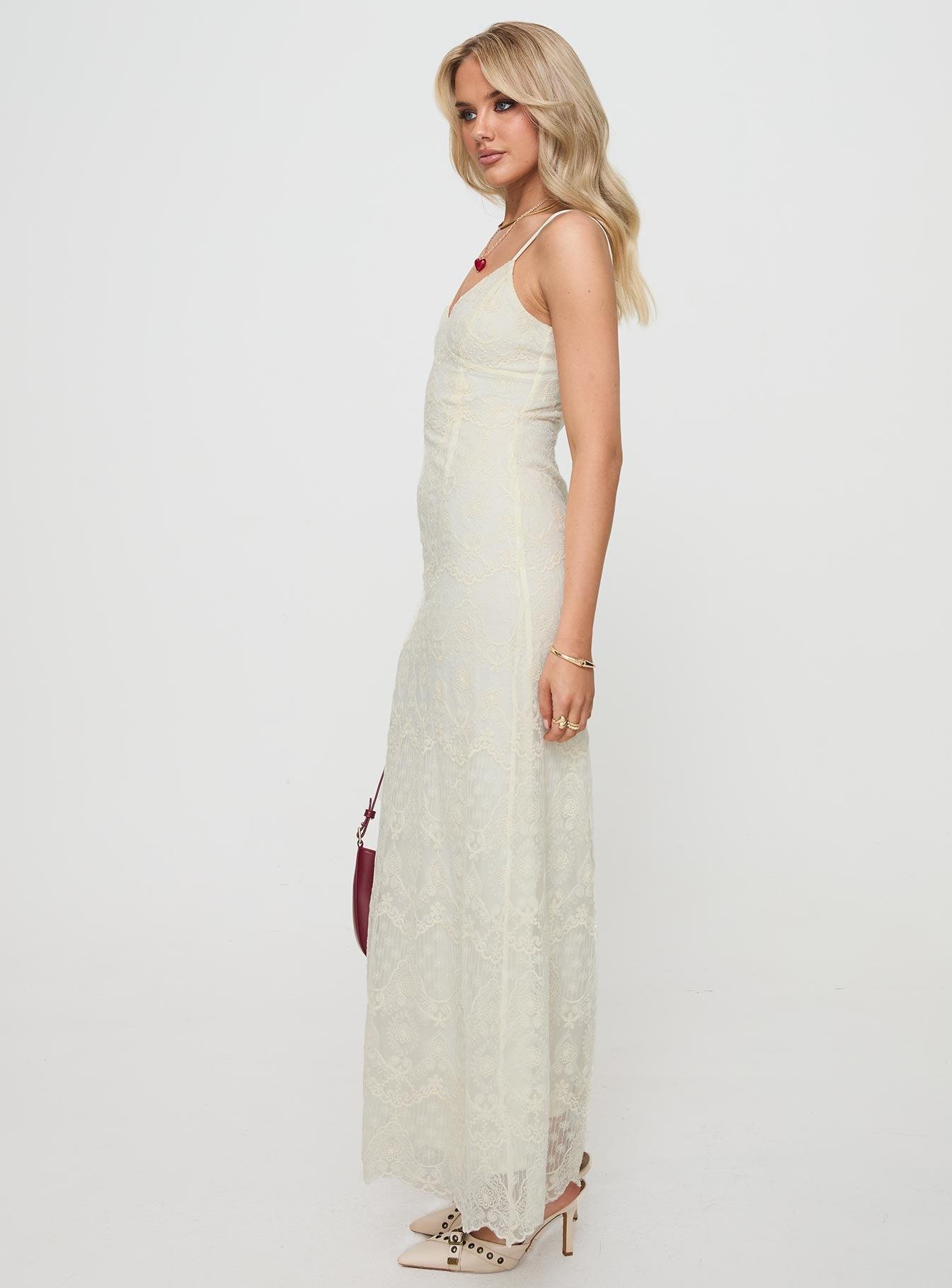 Euphemia Maxi Dress Cream Product Image