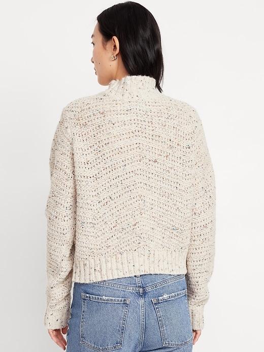 Mock-Neck Crop Sweater product image