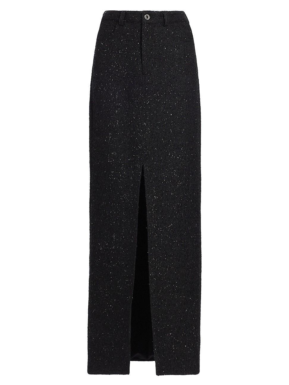 Womens Boucl Slit Maxi Skirt Product Image