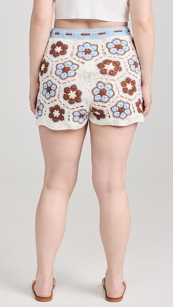 MINKPINK Dawn Flower Crochet Shorts | Shopbop Product Image