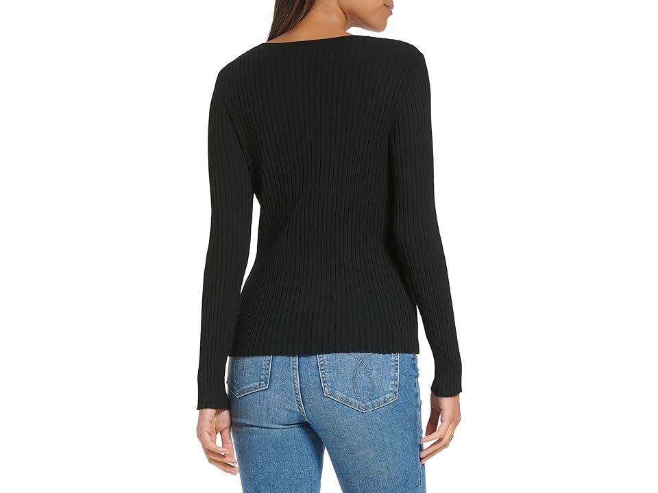 Calvin Klein Rib Knot Neck with Keyhole Women's Clothing Product Image