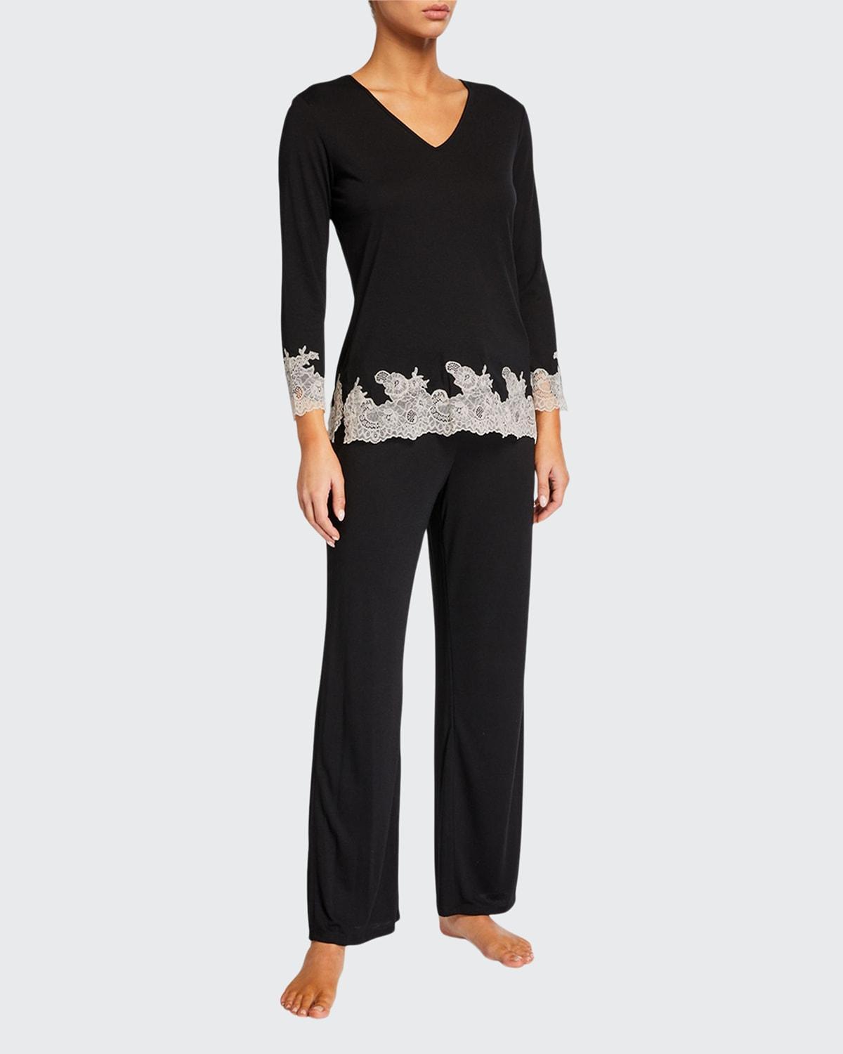 Womens Luxe Shangri La Two-Piece Pajama Set Product Image