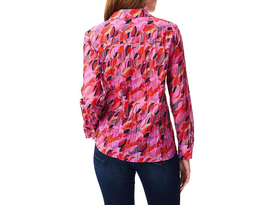 NIC+ZOE Petal Splash Crinkle Shirt Multi) Women's Clothing Product Image