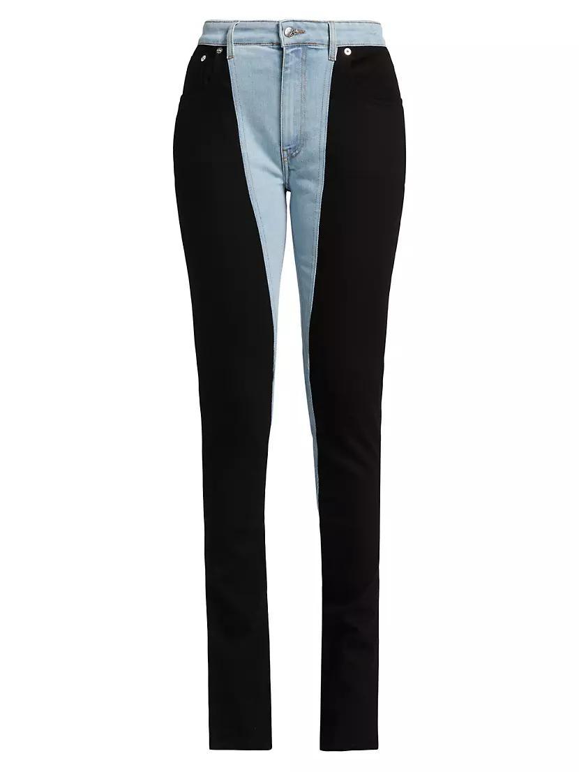 Mix Media Skinny Jeans Product Image