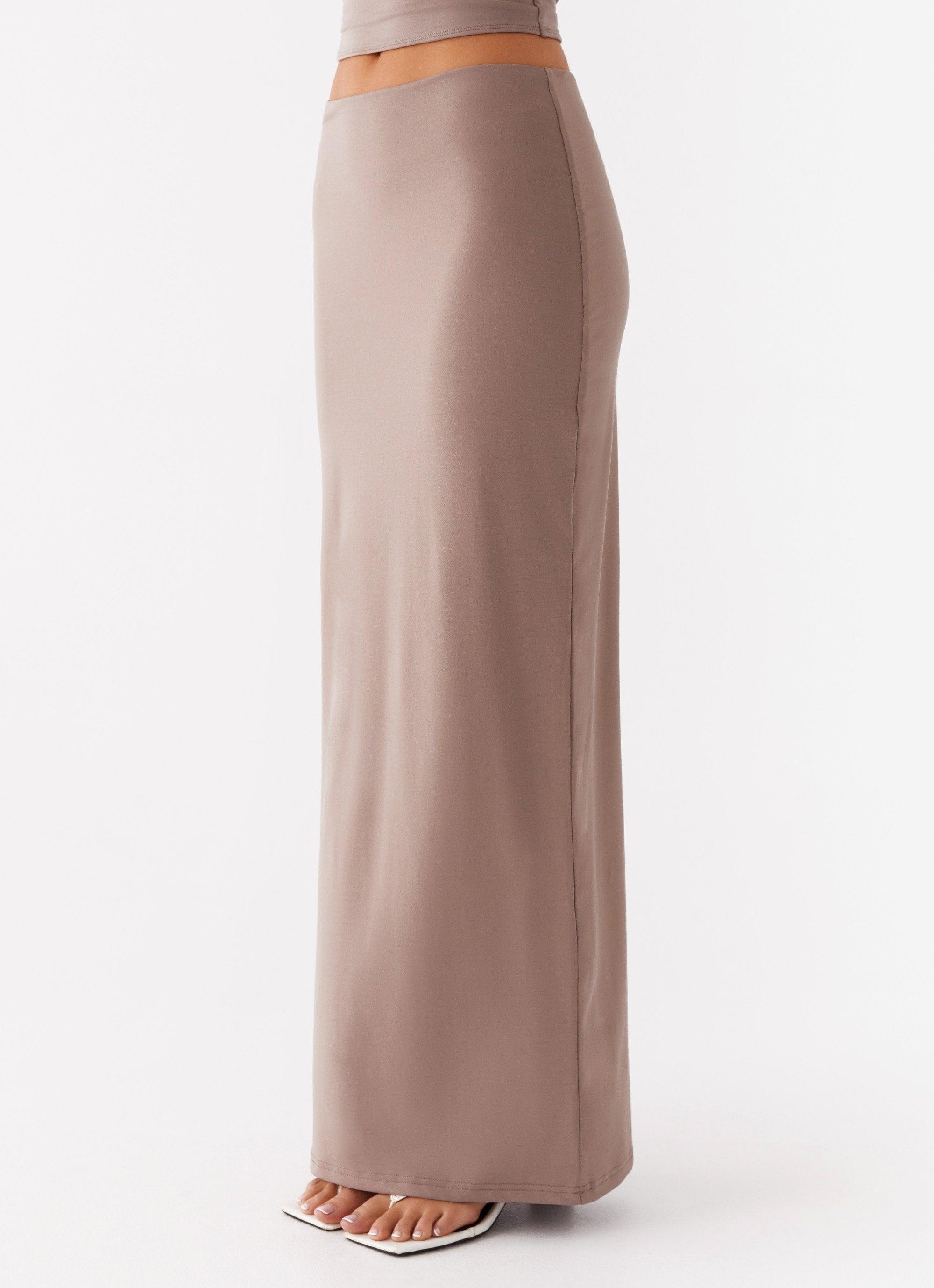 Solace Soul Maxi Skirt - Taupe Product Image