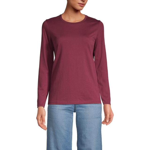 Petite Lands End Relaxed-Fit Supima Cotton Crewneck Tee, Womens Product Image