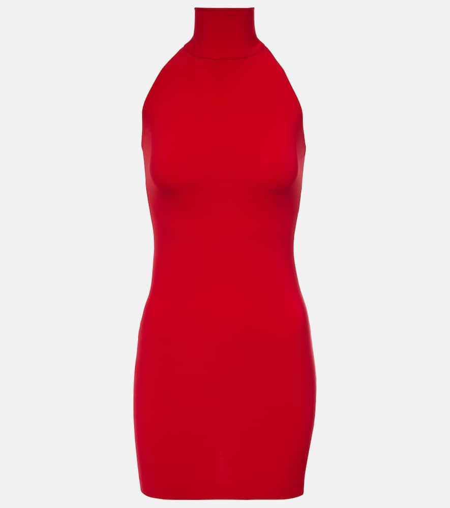 NORMA KAMALI Turtleneck Minidress In Red Product Image