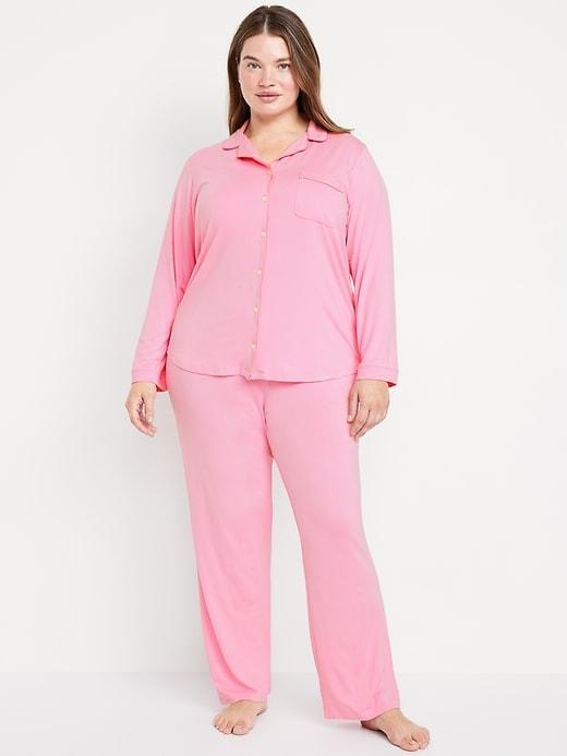 Knit Jersey Pajama Pant Set Product Image