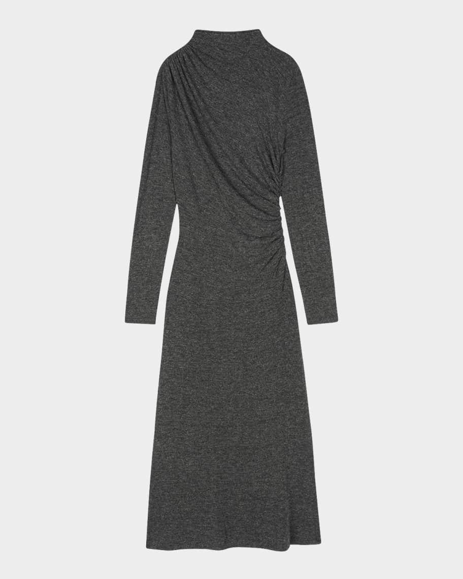 Margaret Gathered Jersey Midi Dress Product Image