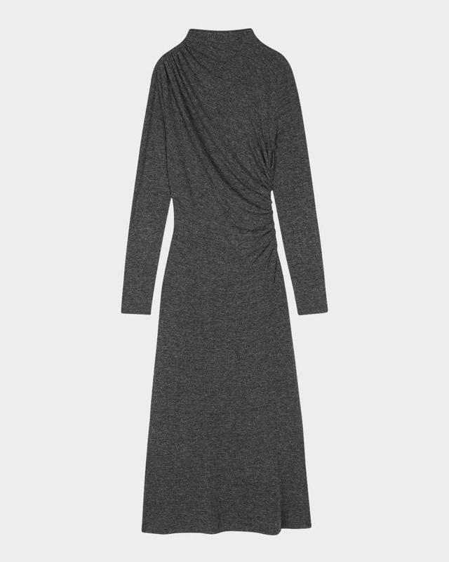 Margaret Gathered Jersey Midi Dress Product Image