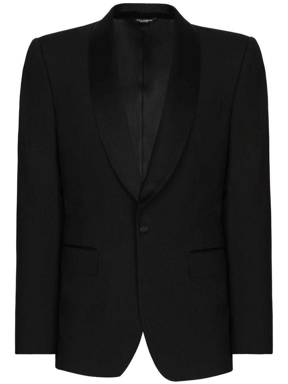 Men's Wool And Silk Tuxedo In Black Product Image