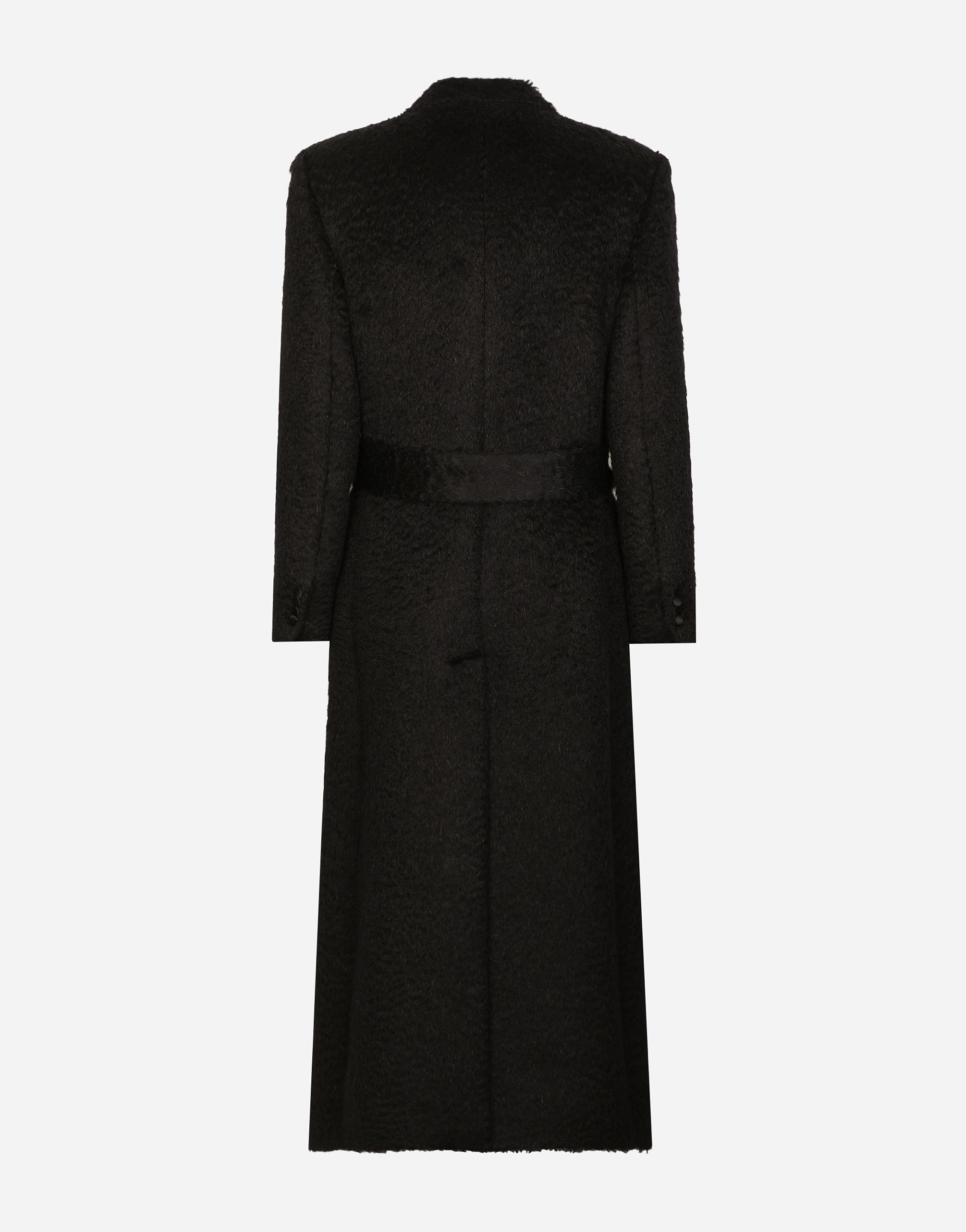 Belted Oversize Wool Coat In Black Product Image