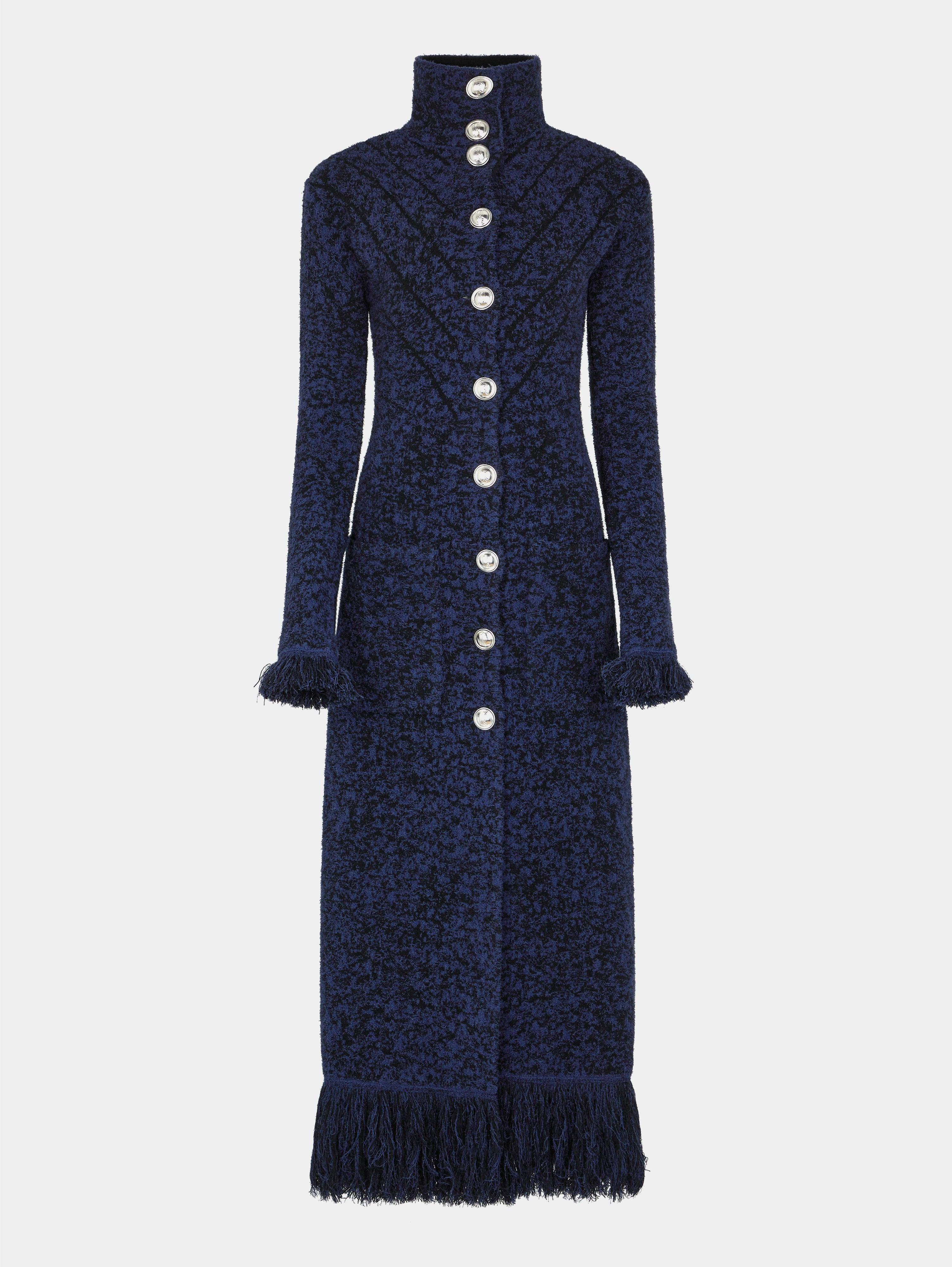 LONG COAT IN TWEED KNIT Product Image