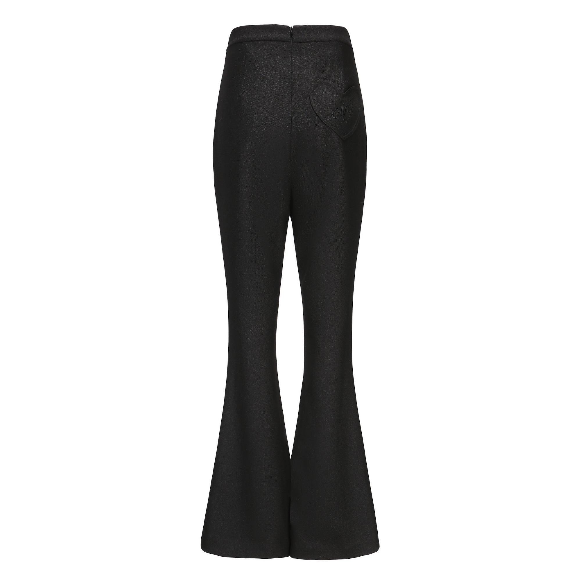 Elle Heart Buckle Pants (Black) (Final Sale) Product Image