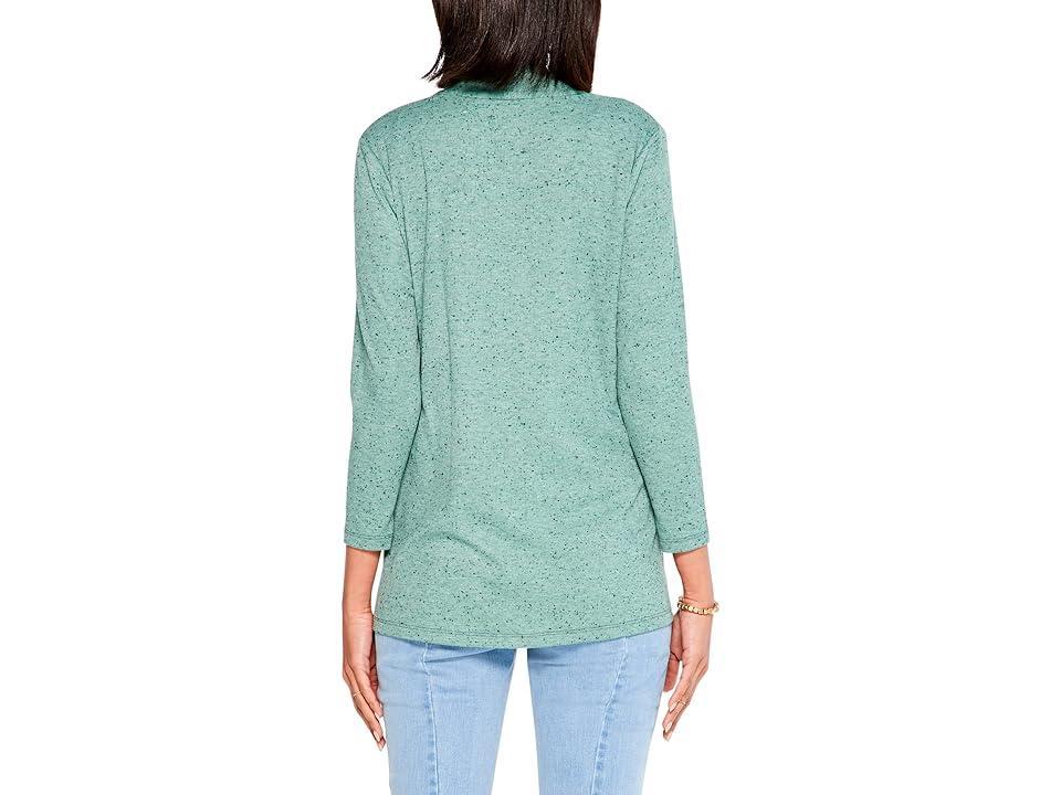 NIC+ZOE Pocket Drapey Rib Cardigan (Juniper) Women's Clothing Product Image