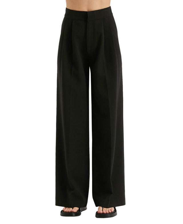 Womens Shiloh Straight Leg Pleated Trousers Product Image