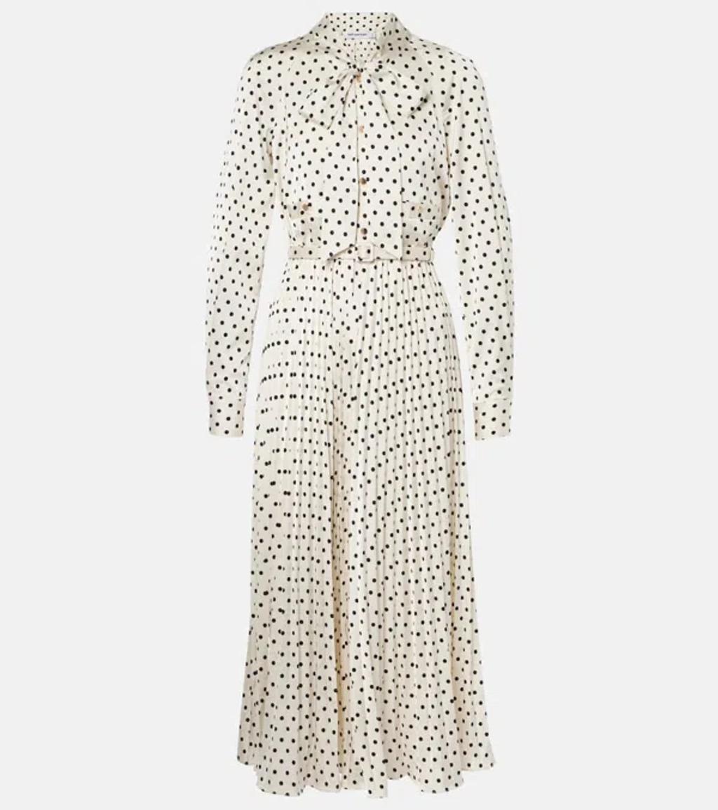 Diamanté-embellished Midi Dress In Beige Product Image