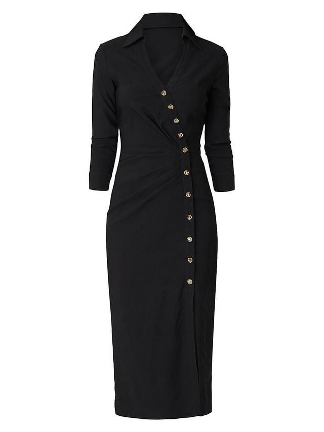 Womens James Gathered Jersey Midi-Dress Product Image