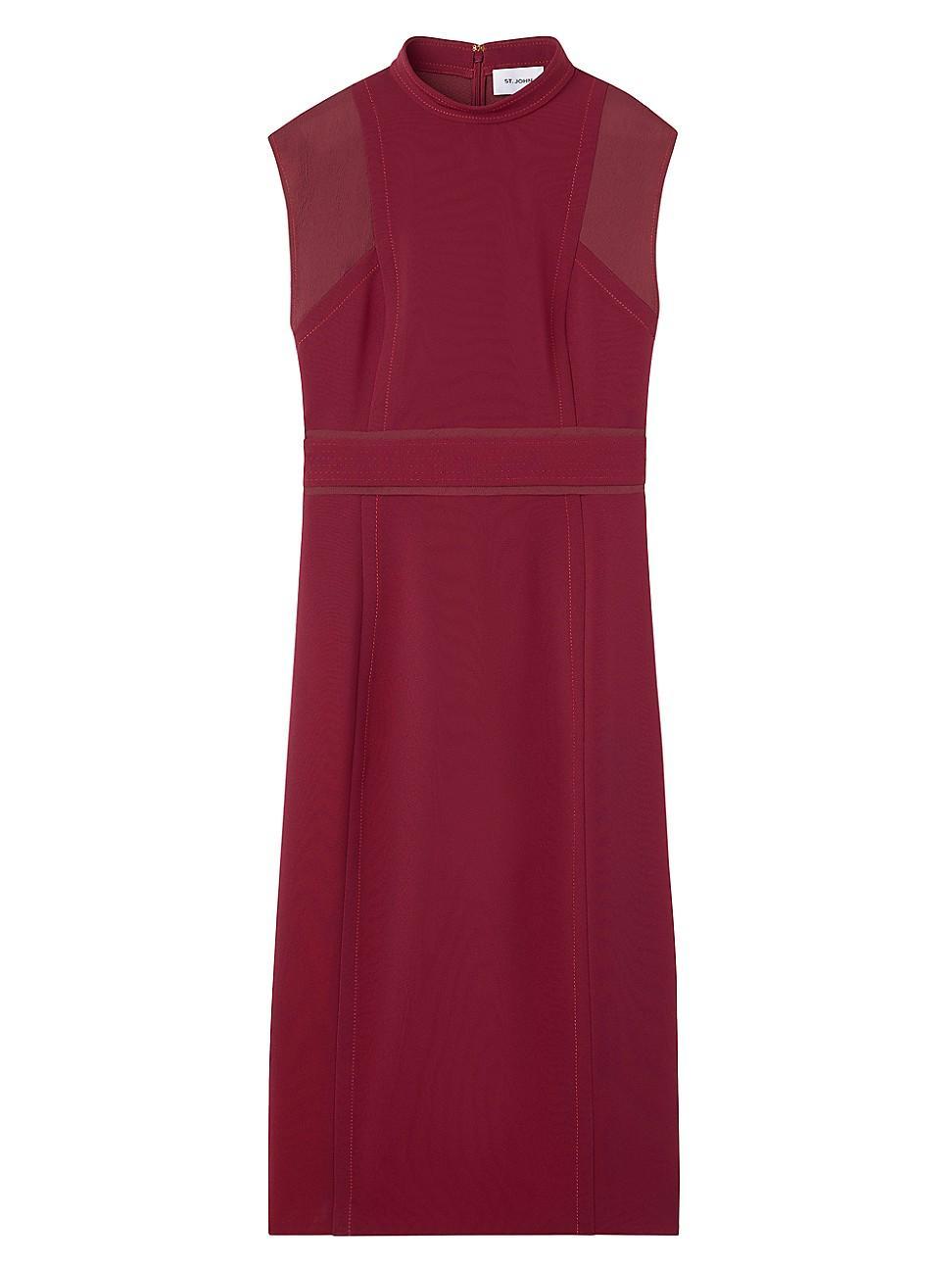 Womens Collection Line Sleeveless Cady Midi-Dress Product Image