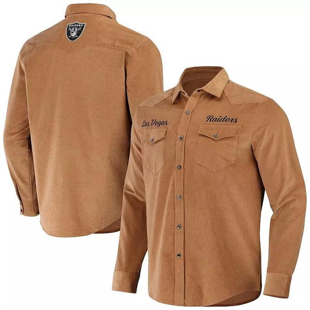 Mens NFL x Darius Rucker Collection by Fanatics Tan Chicago Bears Western Full-Snap Shirt Product Image