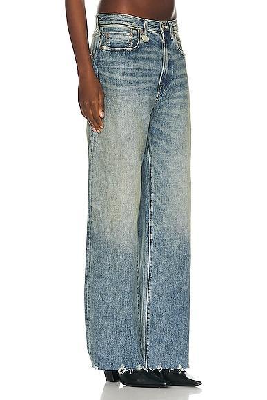 R13 Darcy Distressed Loose Wide Leg Jeans Product Image