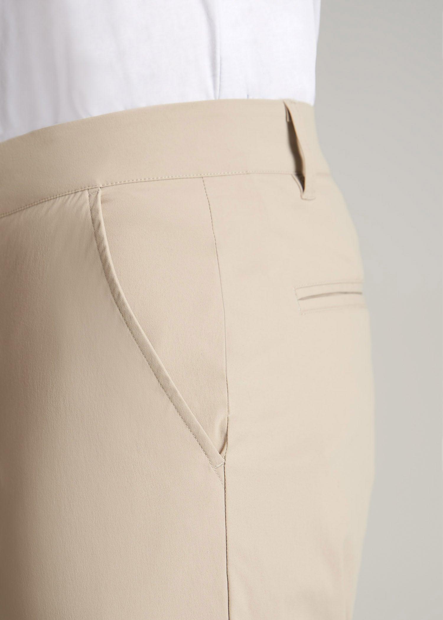 TAPERED FIT Traveler Chino Pants for Tall Men in Light Khaki Product Image