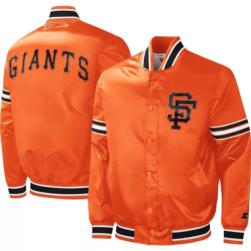 Mens Starter San Francisco Giants Slider Satin Full-Snap Varsity Jacket Product Image