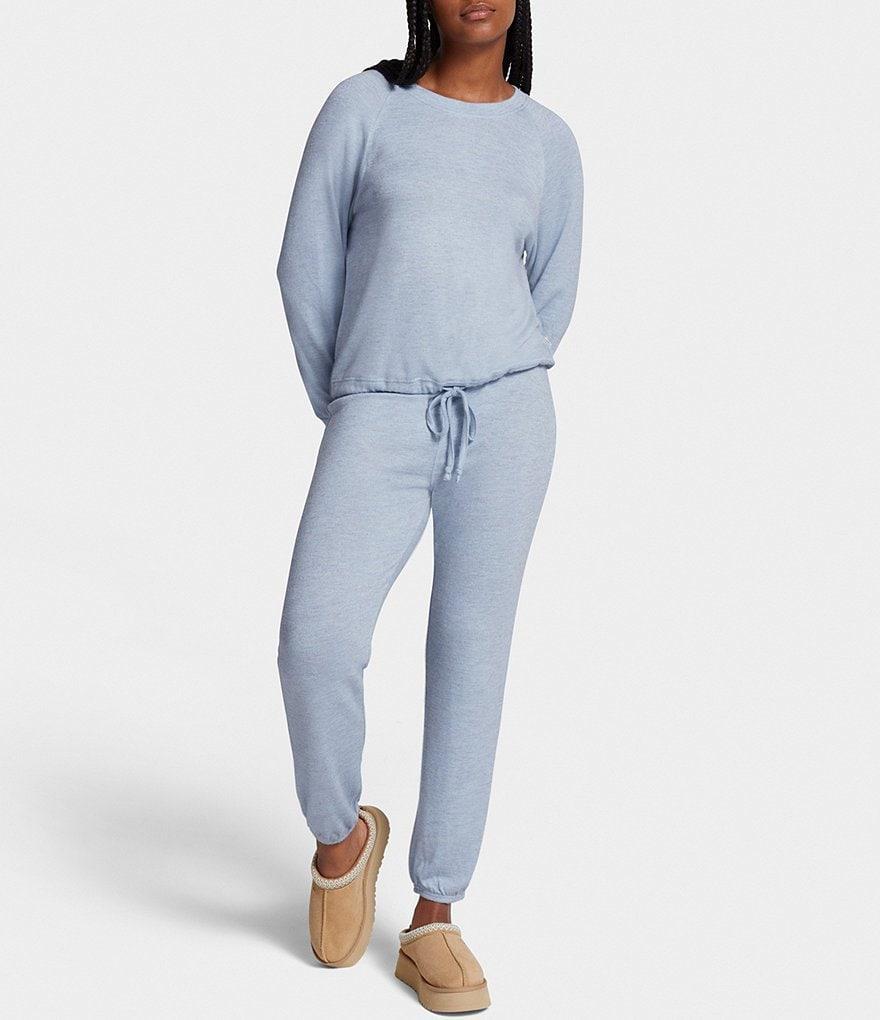 UGG® Gable Solid Brushed Knit Crew Neck Sweatshirt & Jogger Lounge Set Product Image