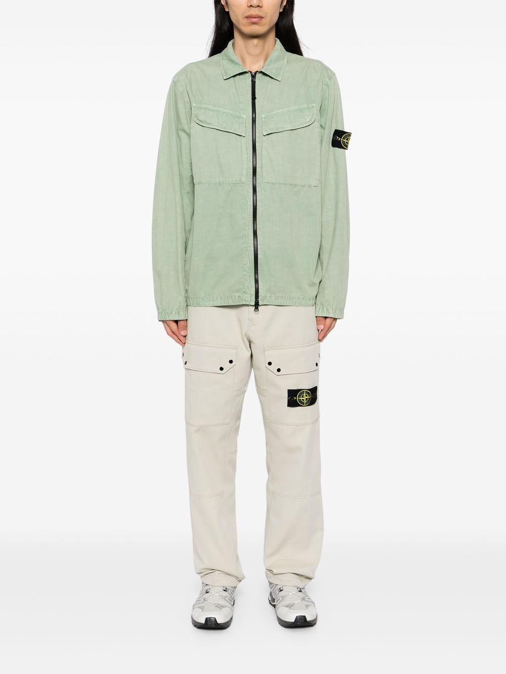 STONE ISLAND Beige Logo Patch Cargo Pants In V0097 Plaster Product Image