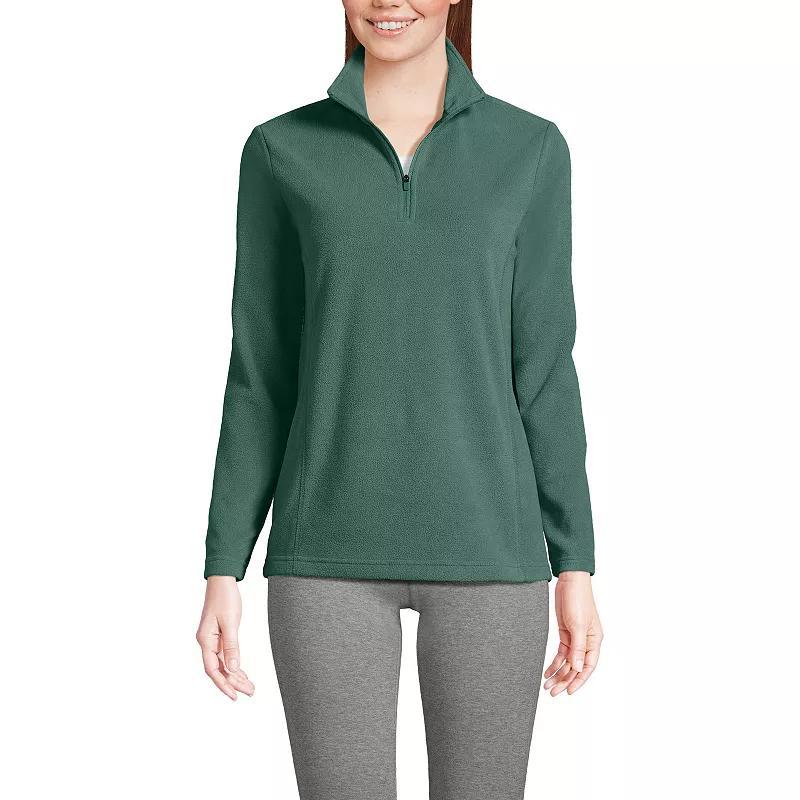 Womens Lands End Quarter-Zip Fleece Pullover Product Image