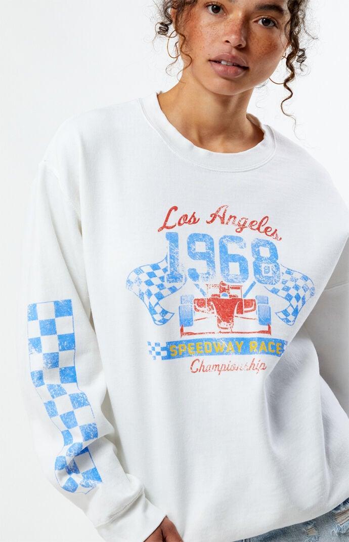 Golden Hour Womens LA 1968 Speedway Race Crew Neck Sweatshirt Product Image