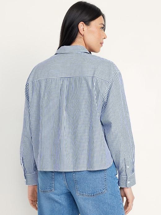 Button-Down Crop Shirt Product Image