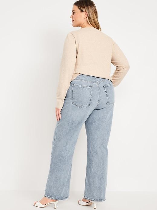 Extra High-Waisted Sky-Hi Wide-Leg Jeans Product Image