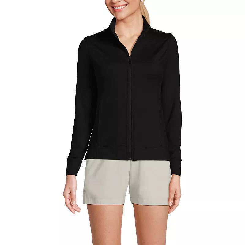 Womens Lands End Long Sleeve High Impact Front Zip Jacket Product Image