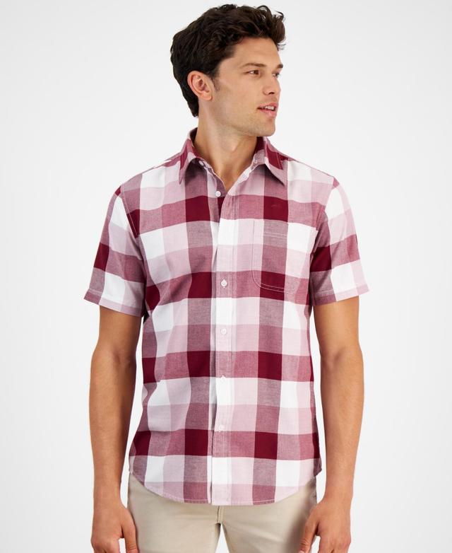 Sun + Stone Mens Burke Regular-Fit Check Button-Down Shirt, Created for Macys Product Image