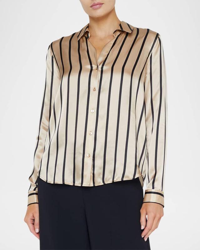 Tyler Striped Silk Blouse Product Image