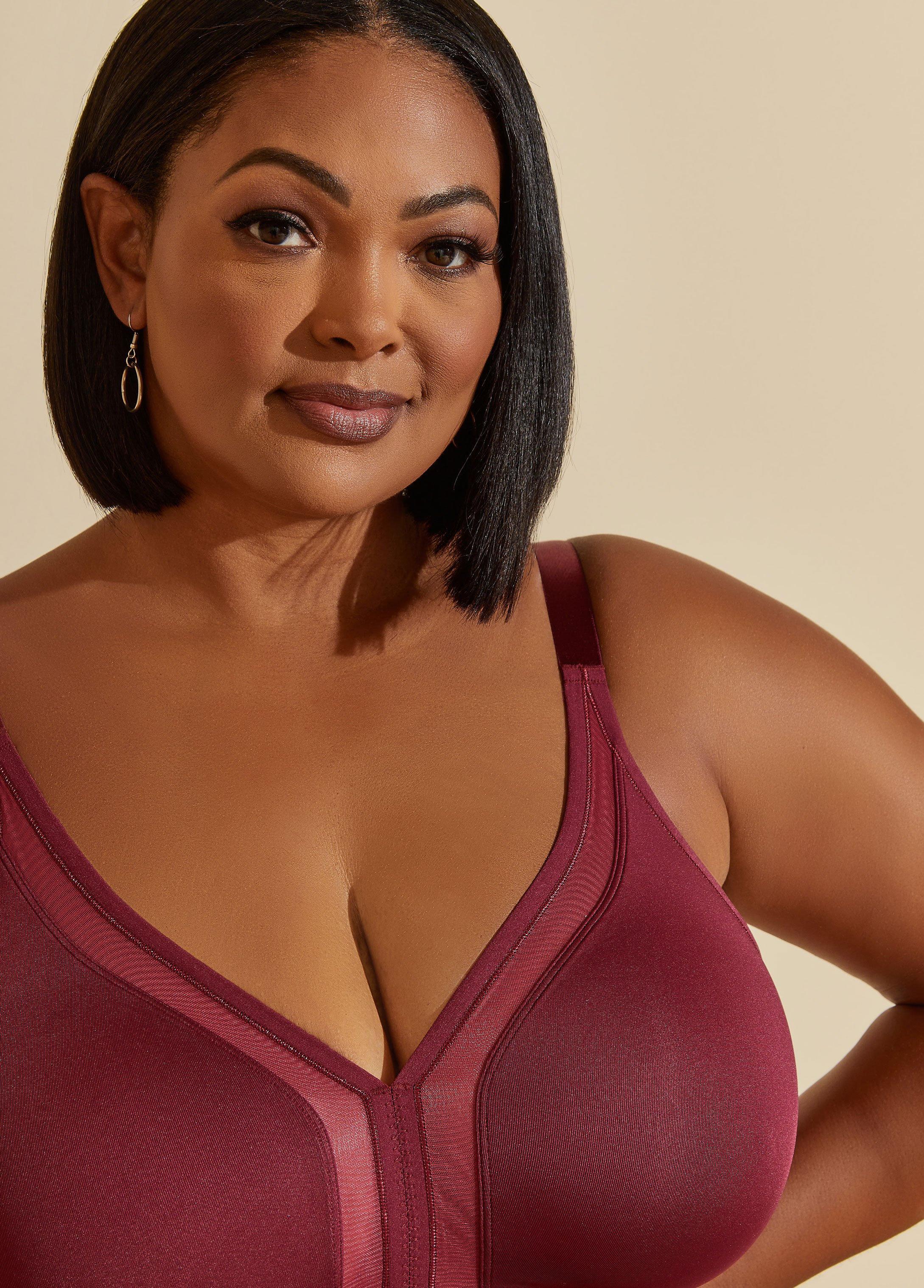 Plus Size Mesh Paneled Wireless Bra Ashley Stewart Product Image