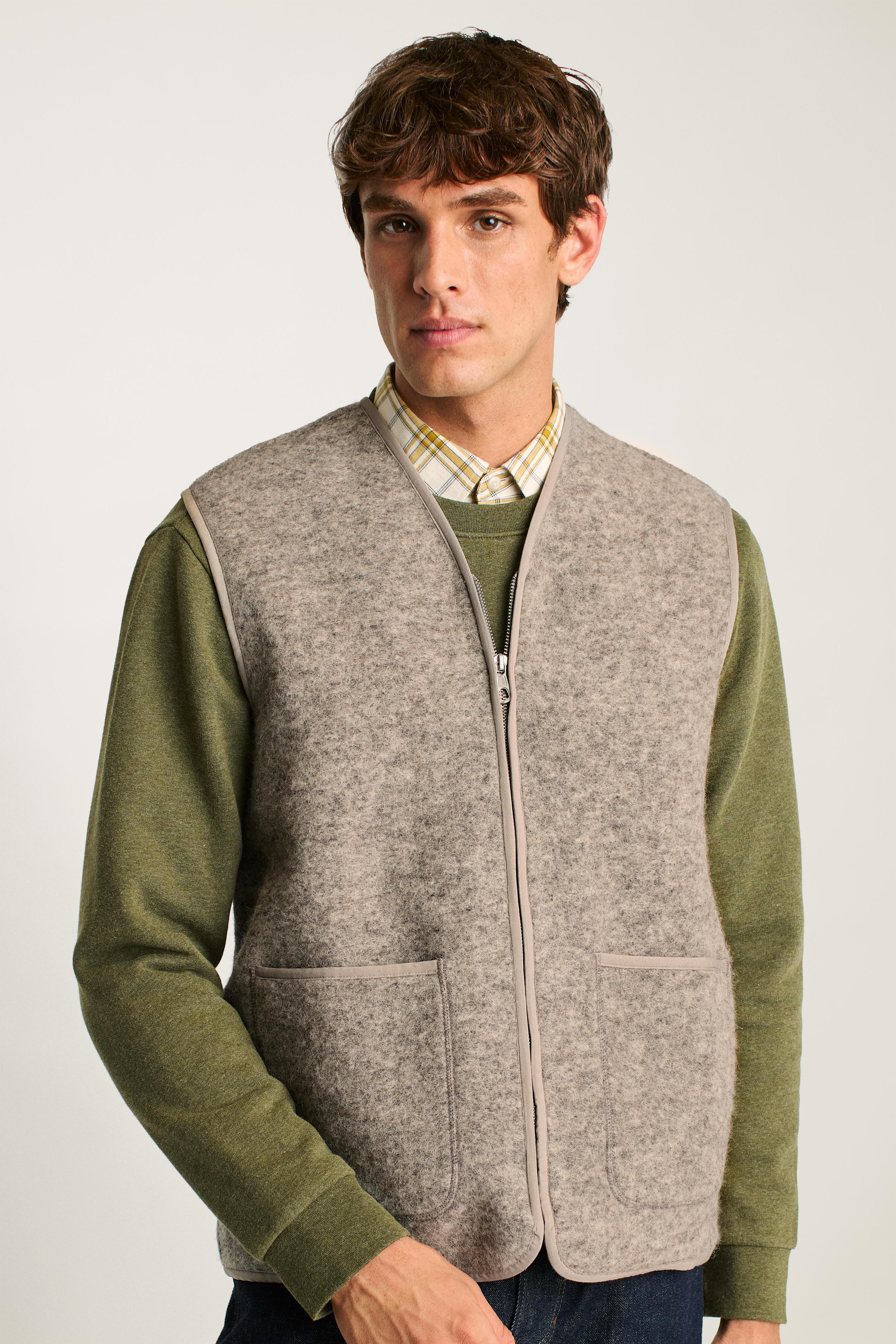 Italian Wool Fleece Vest Product Image