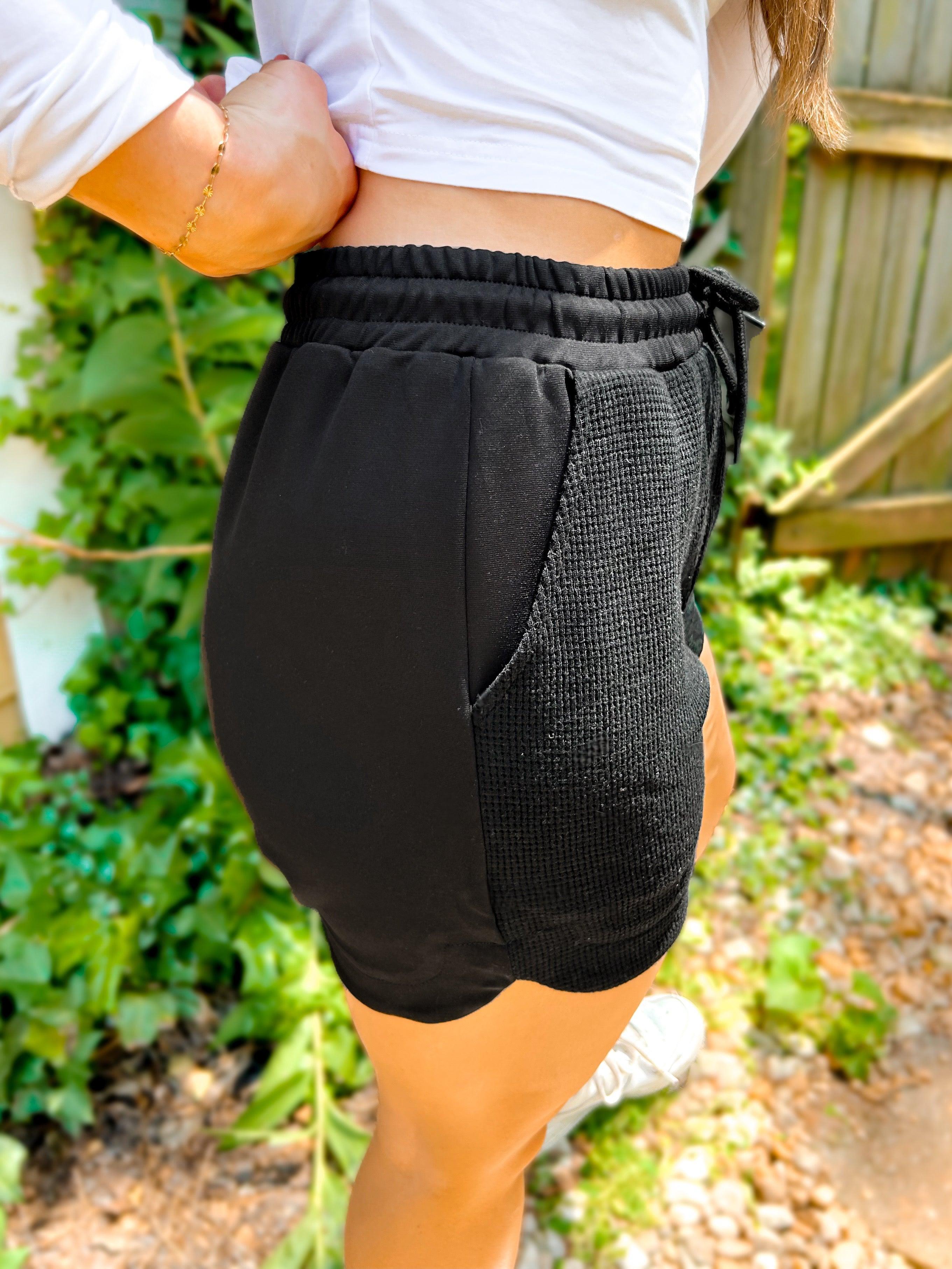 Tia Two Tone Waffle Shorts Product Image