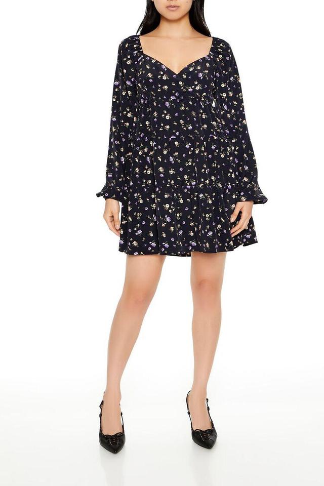 Ditsy Floral Babydoll Mini Dress | Forever 21 Product Image