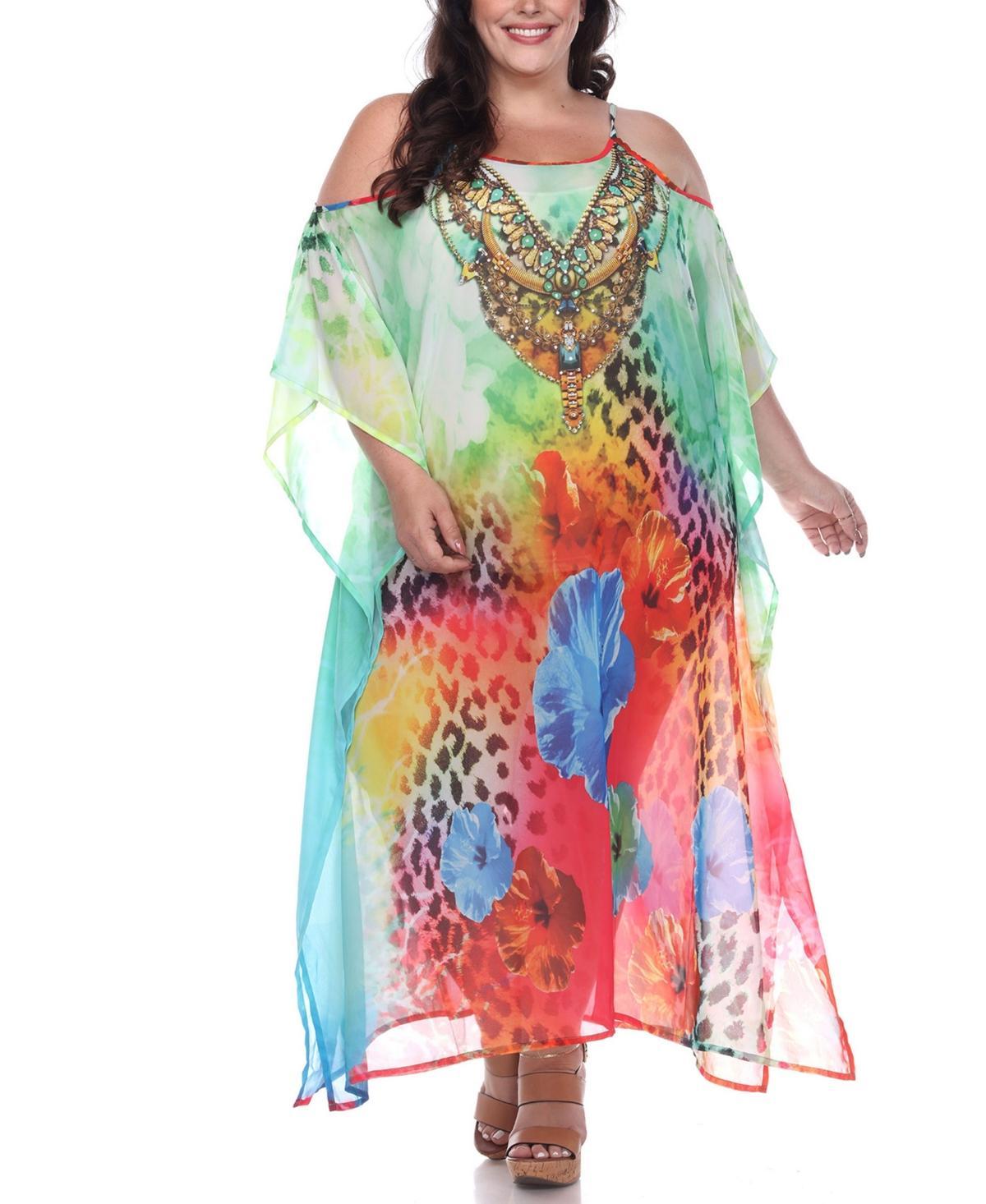 Plus Size Sheer Maxi Caftan Product Image