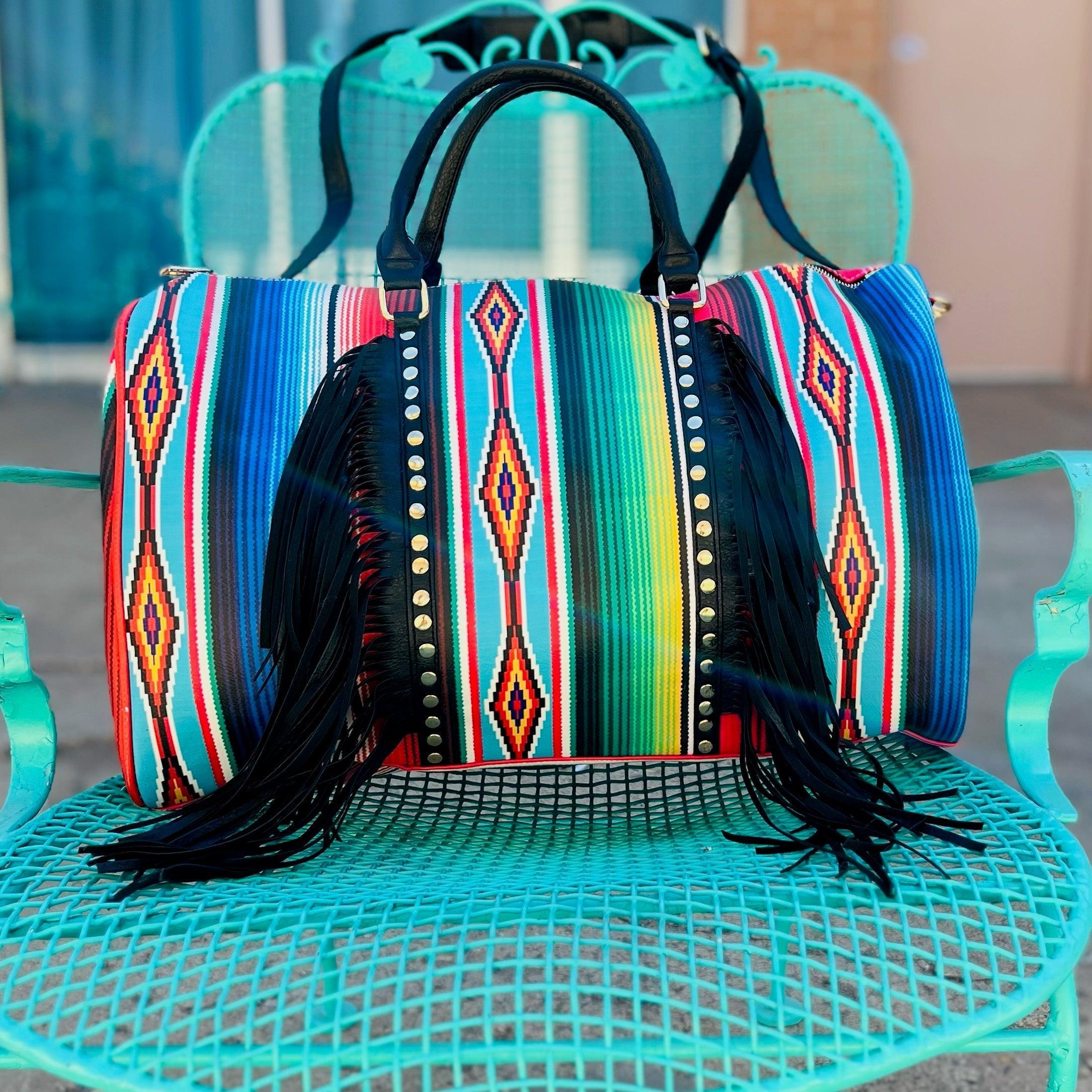 Painted Warrior Large Serape/Aztec Duffle Bag Product Image