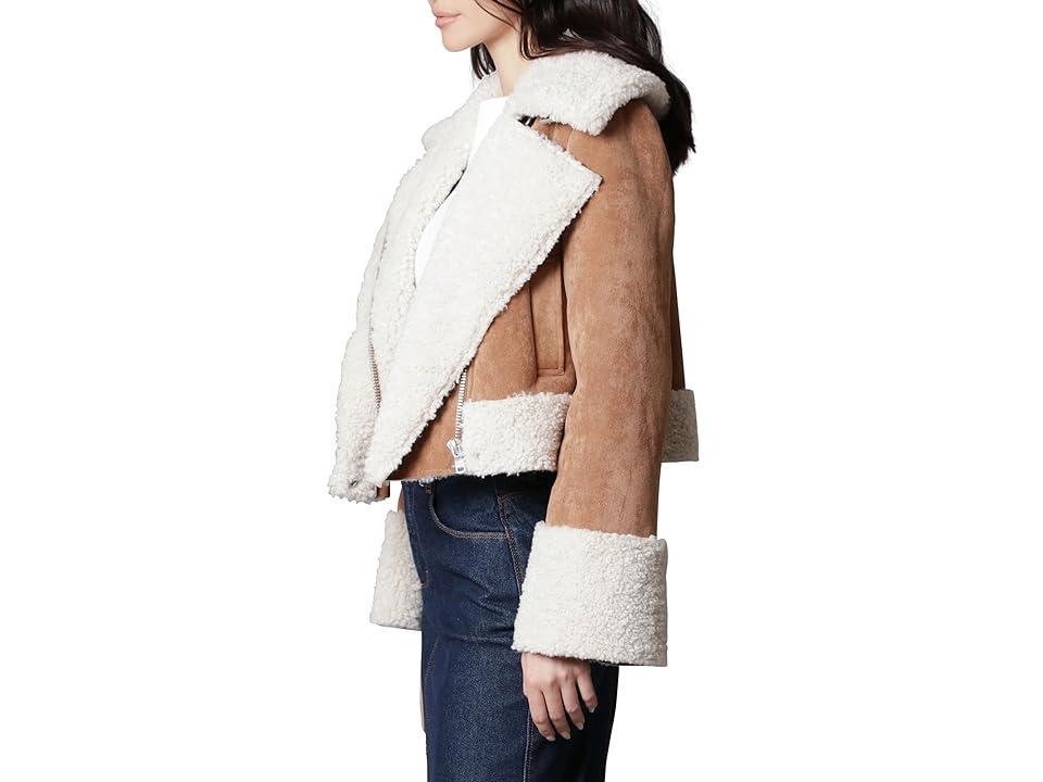 Avec Les Filles Cropped Faux Shearling Jacket Women's Clothing Product Image