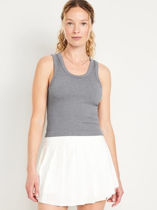 Fitted Seamless Ribbed Tank Top Product Image