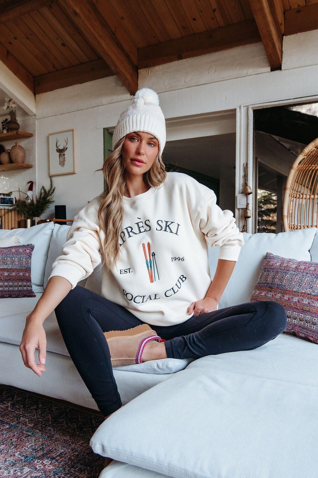 Cream Apres Ski Graphic Sweatshirt Product Image